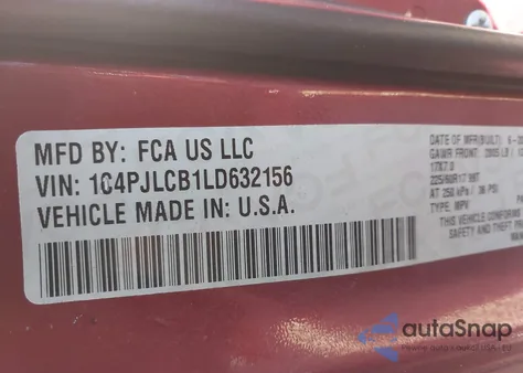 2020 Jeep Cherokee Latitude Fwd from USA, damaged, VIN 1C4PJLCB1LD632156